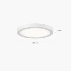 PRIOS LED-loftlampe Aureka, bevægelsessensor, Ø 23 cm, hvid