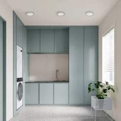 LED-loftlampe Edwina, sølv, 23 cm, CCT, IP44^PRIOS Clearance