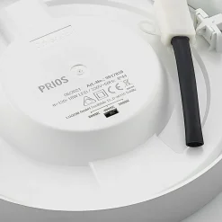 LED-loftlampe Edwina, sølv, 23 cm, CCT, IP44^PRIOS Clearance