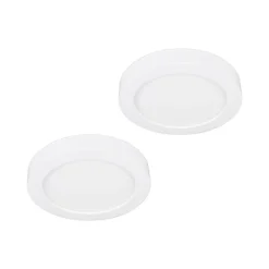 PRIOS LED-loftlampe Edwina, hvid, 18 cm, sæt med 2 stk