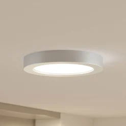 PRIOS LED-loftlampe Edwina, sølv, 25 cm, sæt med 2 stk