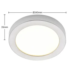 PRIOS LED-loftlampe Edwina, sølv, 25 cm, sæt med 2 stk