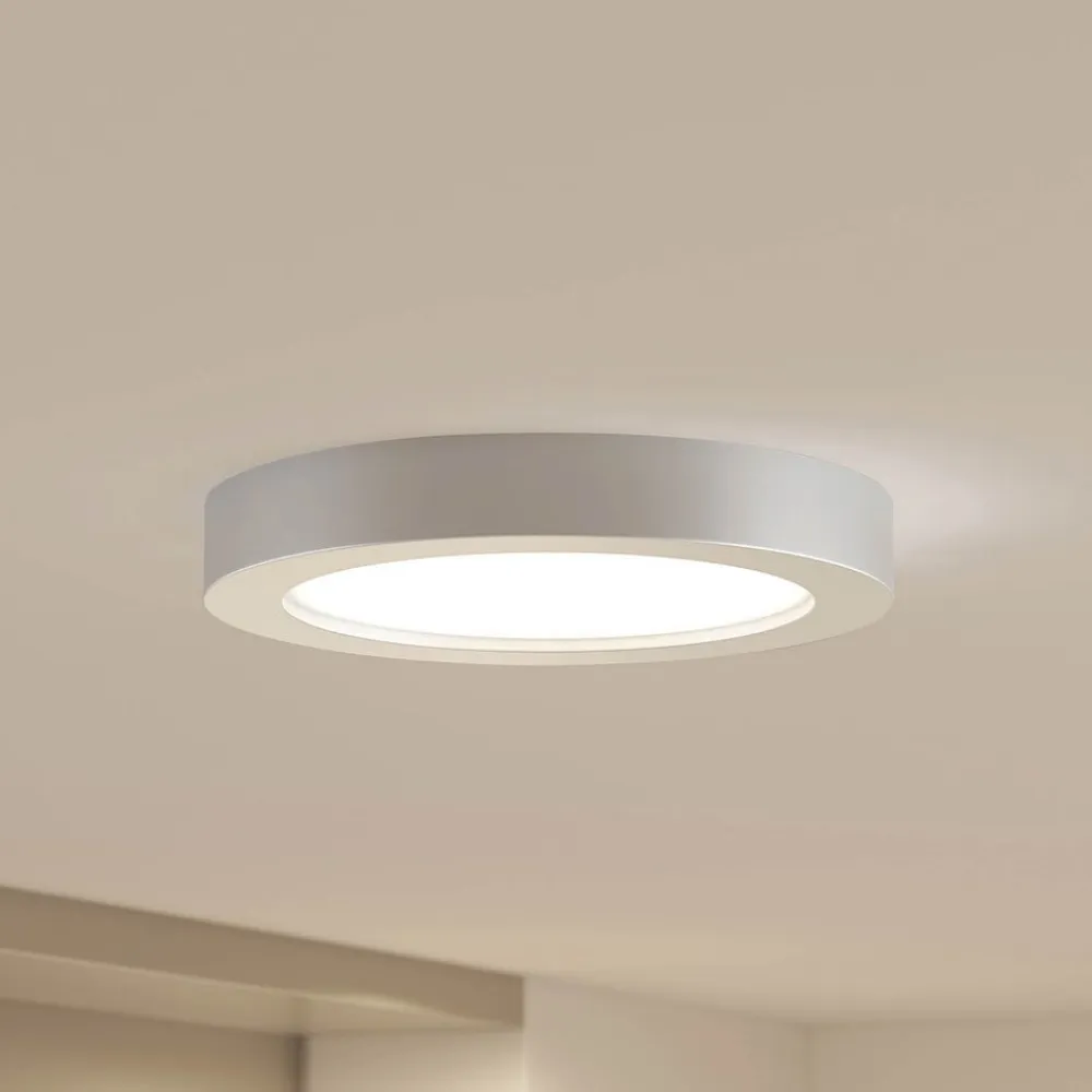 PRIOS Loftlamper>LED-loftlampe Edwina, sølv, 25 cm, sæt med 10 stk