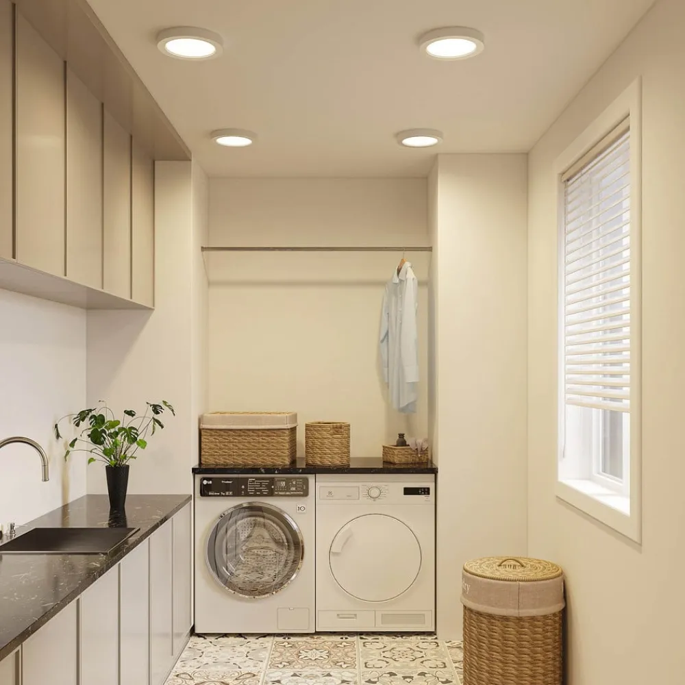 PRIOS Loftlamper>LED-loftlampe Edwina, sølv, 25 cm, sæt med 10 stk