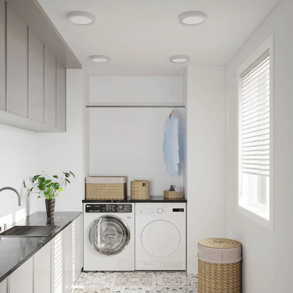 PRIOS Loftlamper>LED-loftlampe Edwina, sølv, 25 cm, sæt med 10 stk