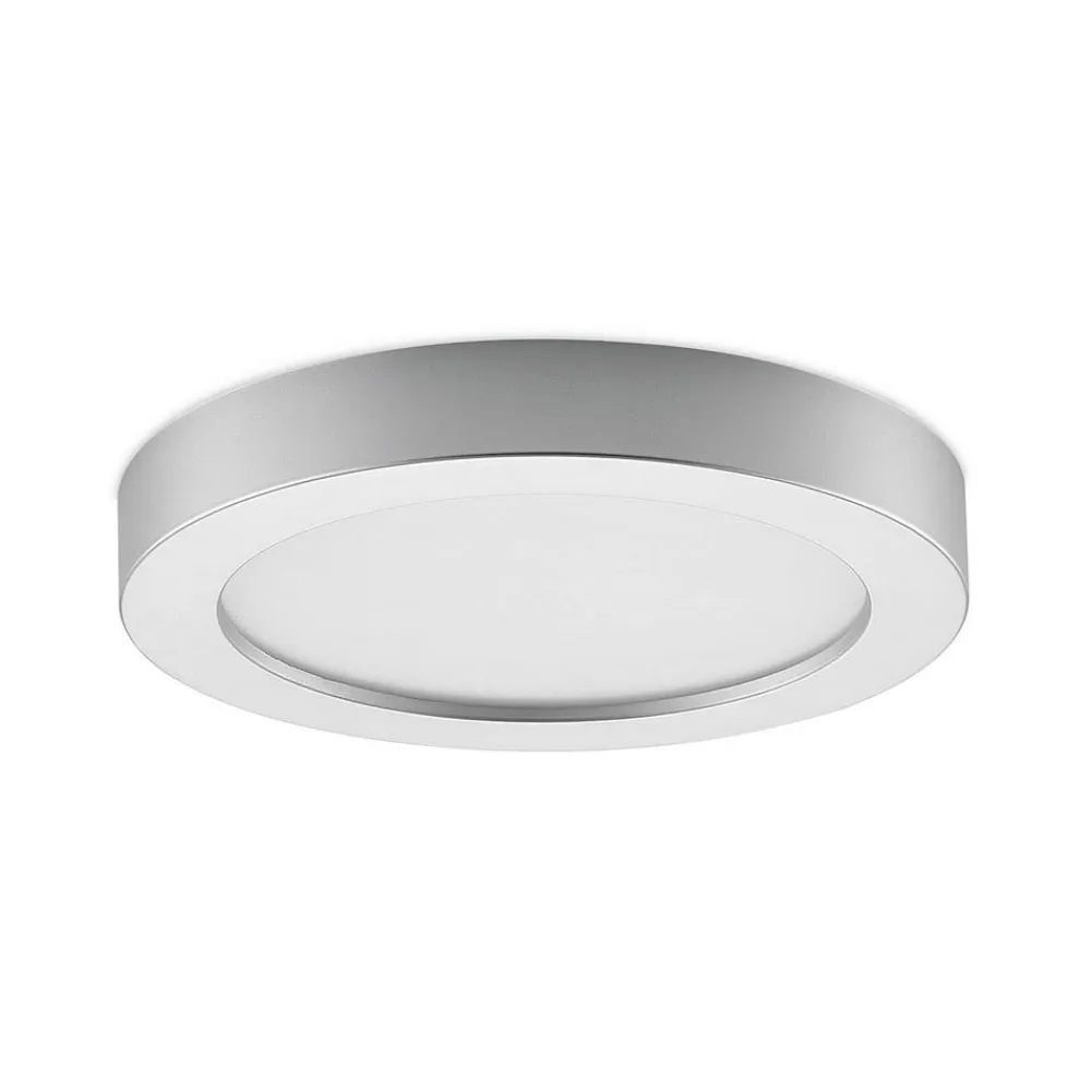 PRIOS Loftlamper>LED-loftlampe Edwina, sølv, 25 cm, sæt med 10 stk