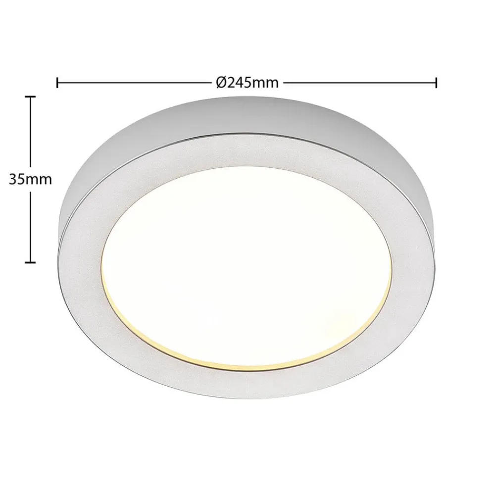 PRIOS Loftlamper>LED-loftlampe Edwina, sølv, 25 cm, sæt med 10 stk