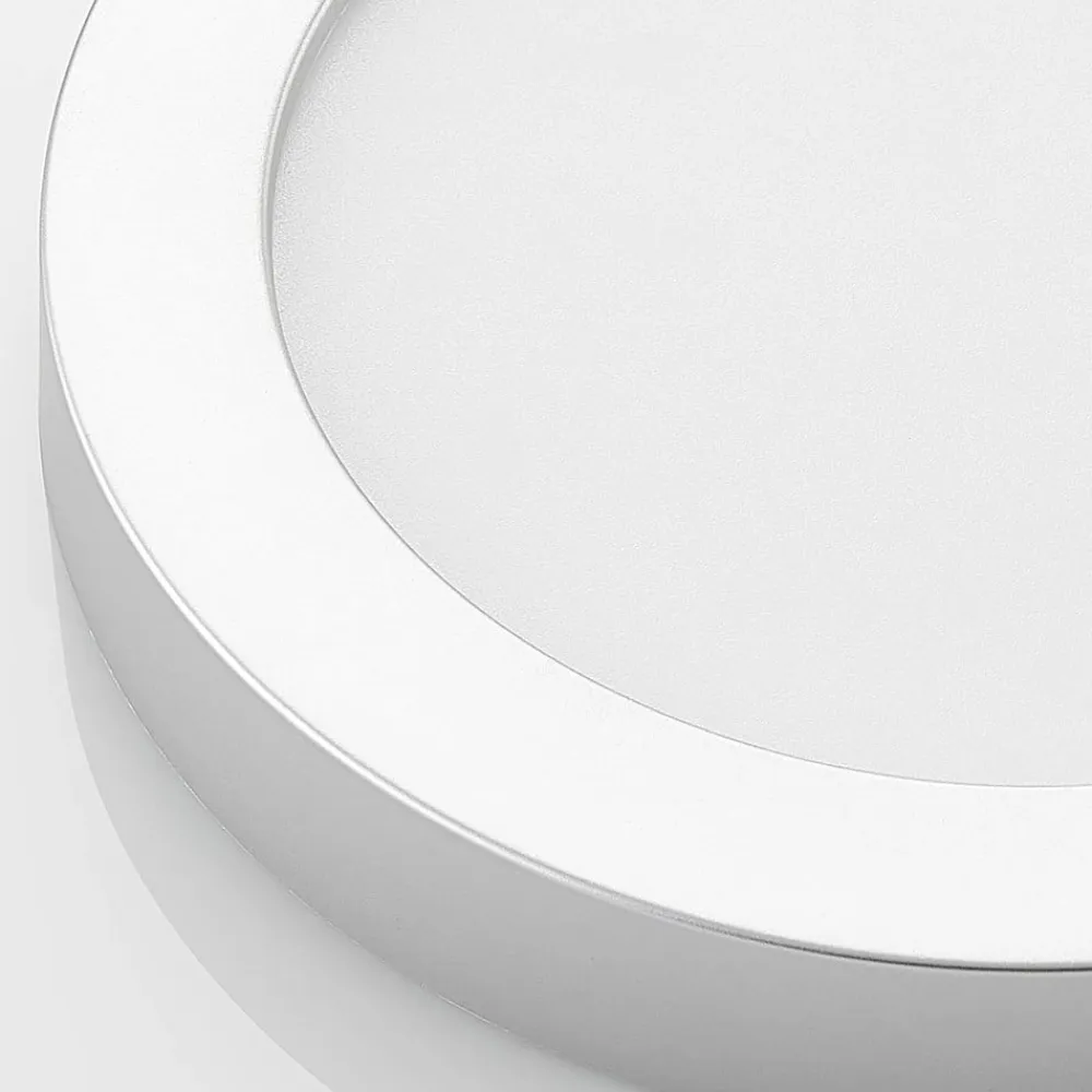 PRIOS Loftlamper>LED-loftlampe Edwina, sølv, 25 cm, sæt med 10 stk