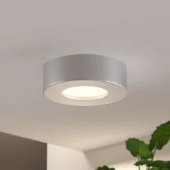PRIOS Loftlamper>LED-loftlampe Edwina, sølv, 12 cm, sæt med 3 stk