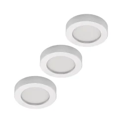 PRIOS Loftlamper>LED-loftlampe Edwina, sølv, 18 cm, sæt med 3 stk