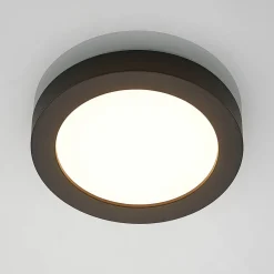 PRIOS LED-loftlampe Edwina, sort, 25 cm, CCT, IP44