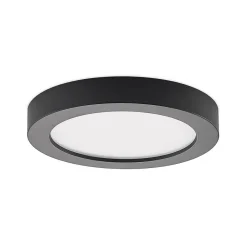 PRIOS LED-loftlampe Edwina, sort, 25 cm, CCT, IP44