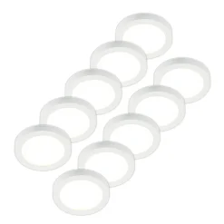 PRIOS Loftlamper>LED-loftlampe Edwina, hvid, 25 cm, sæt med 10 stk