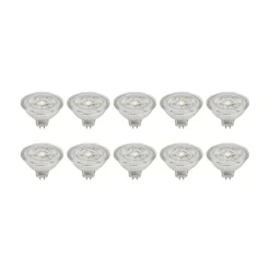PRIOS LED-reflektor GU5.3 4.3W 345lm 36° klar 830 sæt med 10 stk