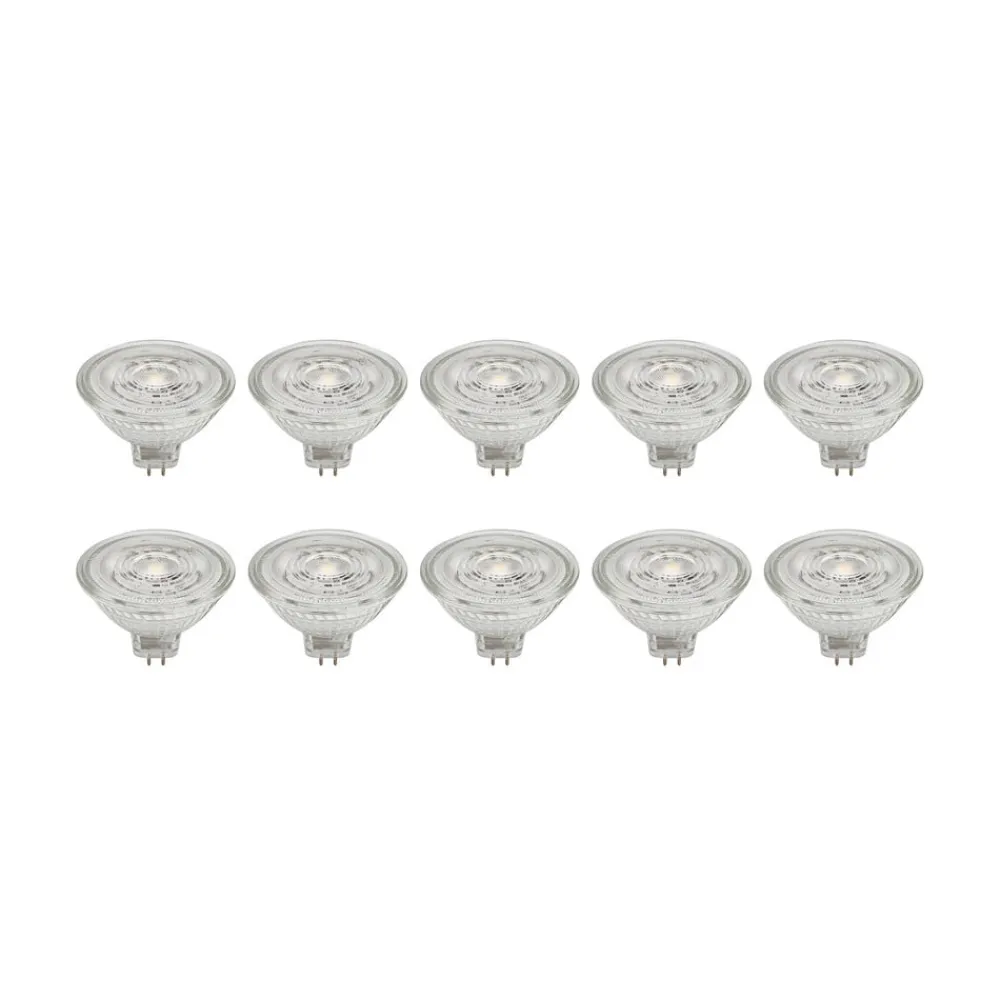 PRIOS LED-reflektor GU5.3 4.3W 345lm 36° klar 830 sæt med 10 stk