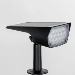 PRIOS LED-solspot Helier, 49 cm, sort, jordspyd