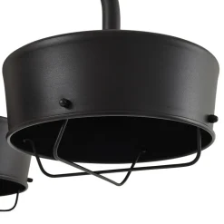 PRIOS LED-udendørslampe Thorus, 204 cm, sort, 3 lyskilder, IP44