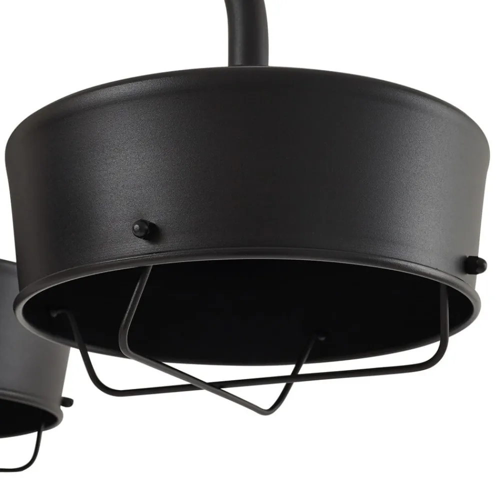 PRIOS LED-udendørslampe Thorus, 204 cm, sort, 3 lyskilder, IP44