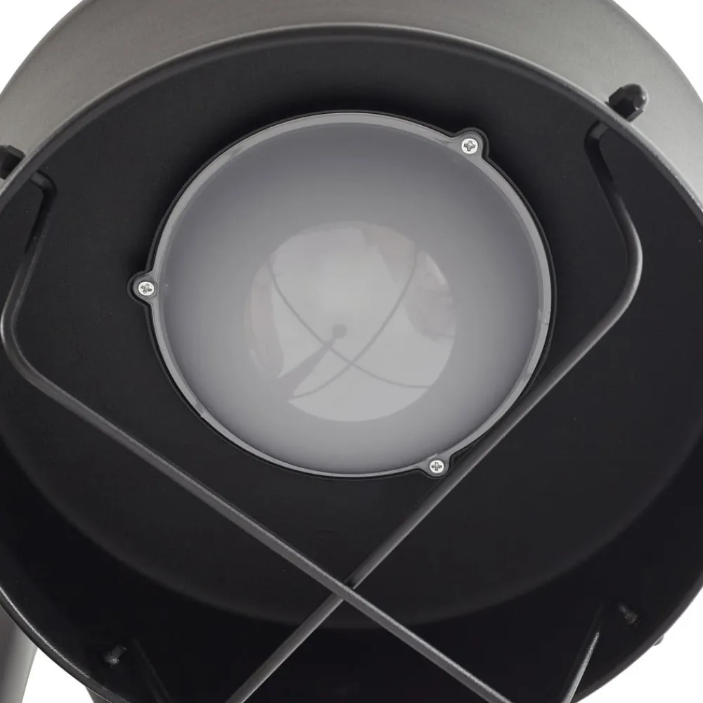 PRIOS LED-udendørslampe Thorus, 204 cm, sort, 3 lyskilder, IP44