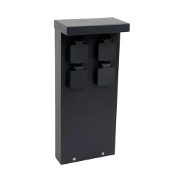 PRIOS Mariel energiprofil, 4 stikkontakter, sort