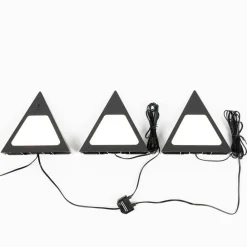 PRIOS Odia LED-underskabsbelysning, sort, 3 stk