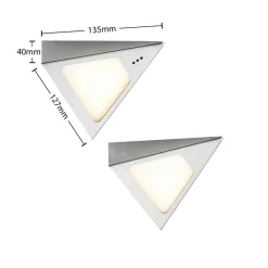 PRIOS Odia LED-underskabsbelysning, stål, 2 lyskilder.