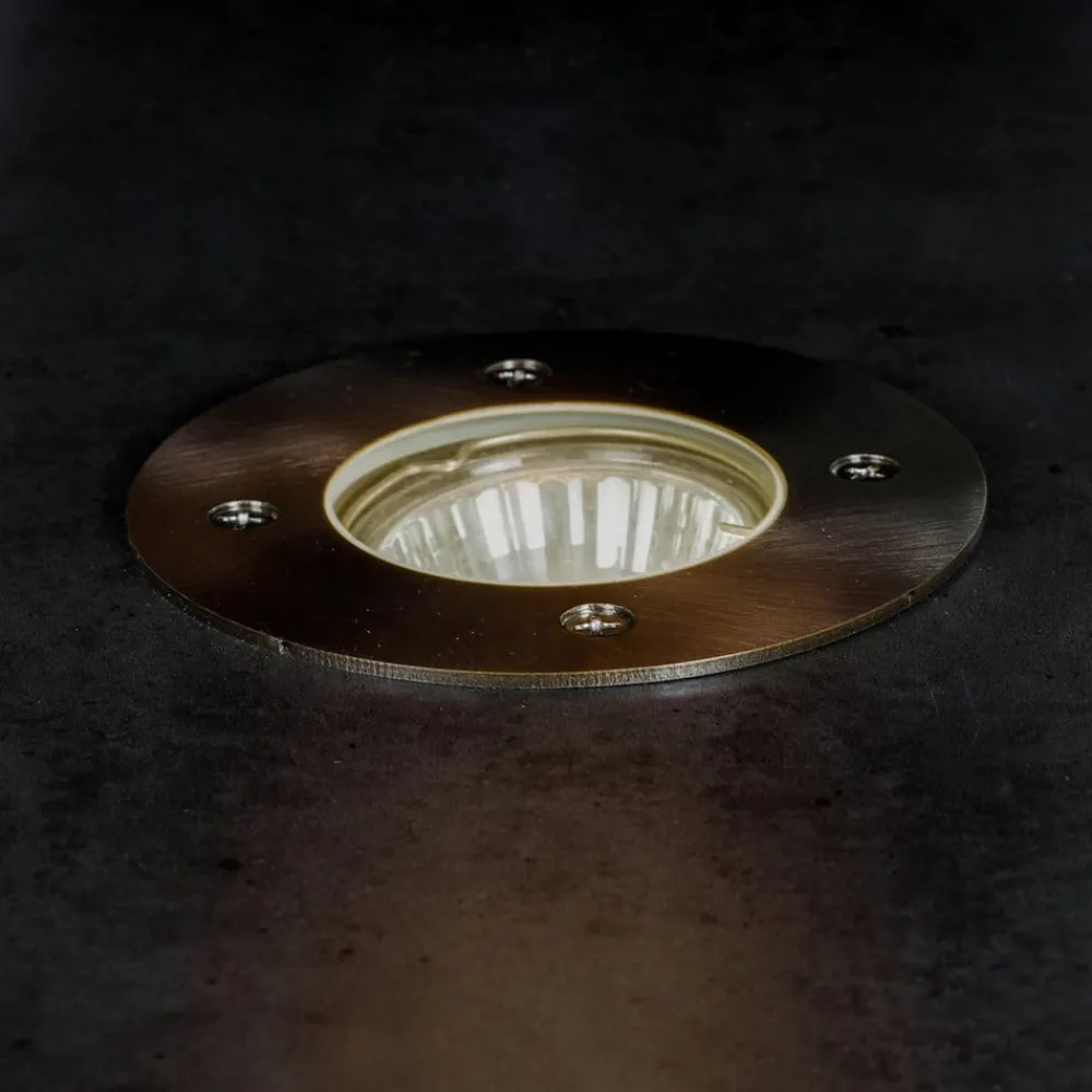 PRIOS Nedgravet Udebelysning|Udendørs Spot>Riya nedgravningslampe, rund, stål