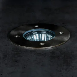 PRIOS Nedgravet Udebelysning|Udendørs Spot>Riya nedgravningslampe, rund, stål