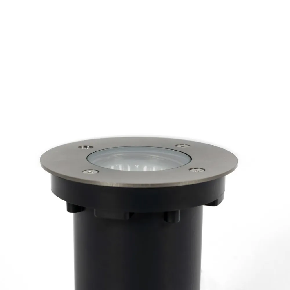 PRIOS Nedgravet Udebelysning|Udendørs Spot>Riya nedgravningslampe, rund, stål