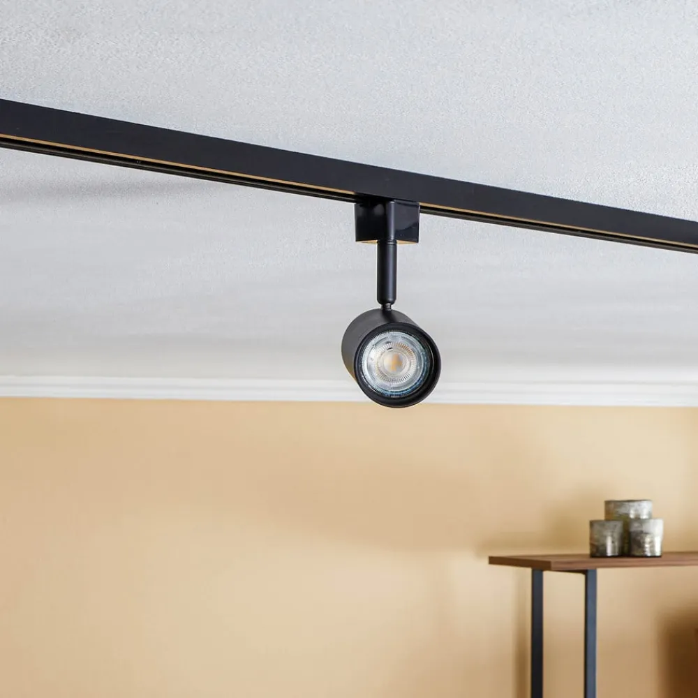 skinnespot Jorell, sort, 1 lyskilde, GU10, metal^PRIOS