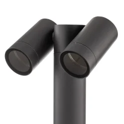 PRIOS Tulimar sokkellampe, 45 cm, antracit, 2 lyskilder, aluminium