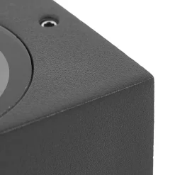 udendørs væglampe Tetje, sort, rund, 16 cm, sæt med 4 stk^PRIOS Best