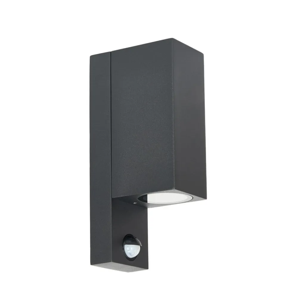 PRIOS Væglampe Med Sensor|Væglamper>udendørs væglampe Tetje, sort, kantet, sensor