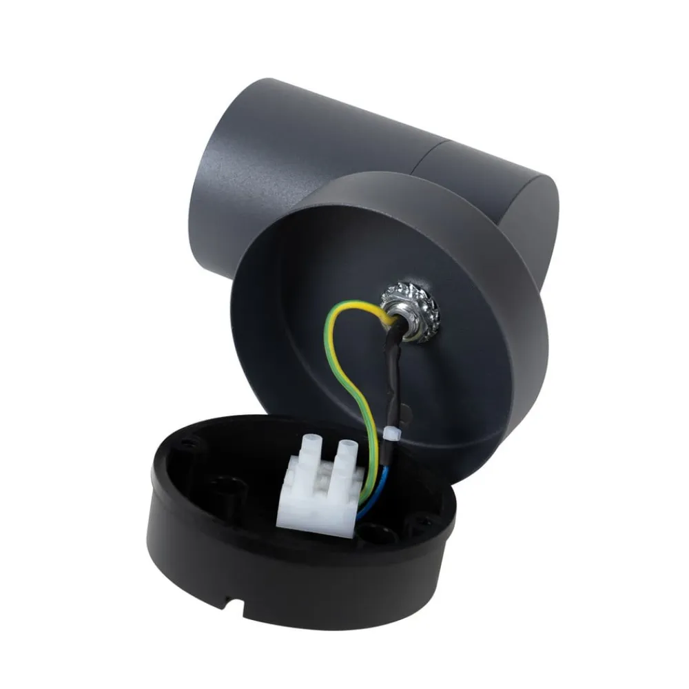 PRIOS udendørs væglampe Tulimar, 1 lyskilde, antracit, metal