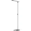 PRIOS Gulvlamper>Zyair LED-gulvlampe til kontor, sølv 59,7 cm