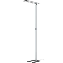 PRIOS Gulvlamper>Zyair LED-gulvlampe til kontor, sølv 59,7 cm