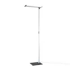 PRIOS Gulvlamper>Zyair LED-gulvlampe til kontor, sølv 59,7 cm
