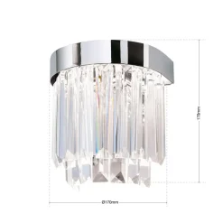 Prism LED-væglampe med up- and downlight, krom^ORION Outlet