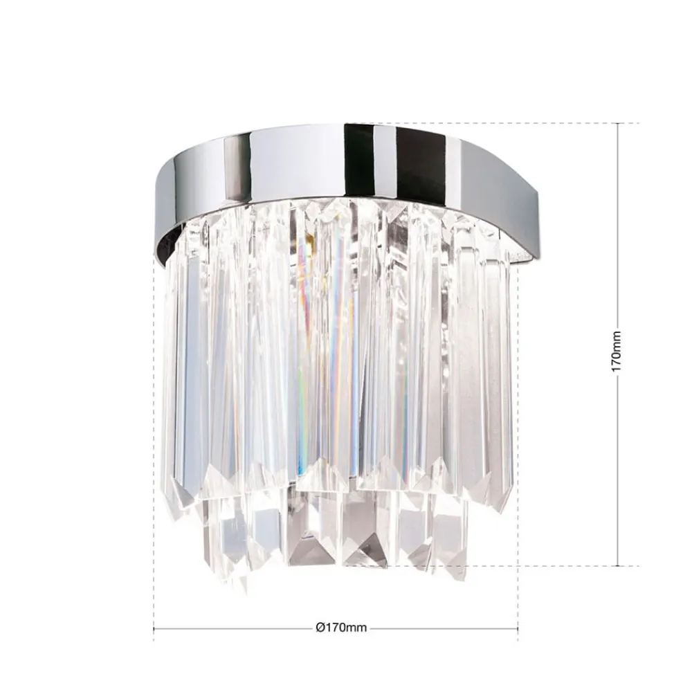 Prism LED-væglampe med up- and downlight, krom^ORION Outlet