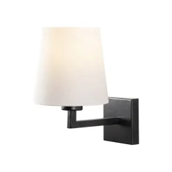 Opviq Profile 4659 væglampe, sort, hvid stofskærm