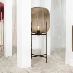 gulvlampe Oda In Between, røgfarvet grå/sort, 111 cm^pulpo Discount