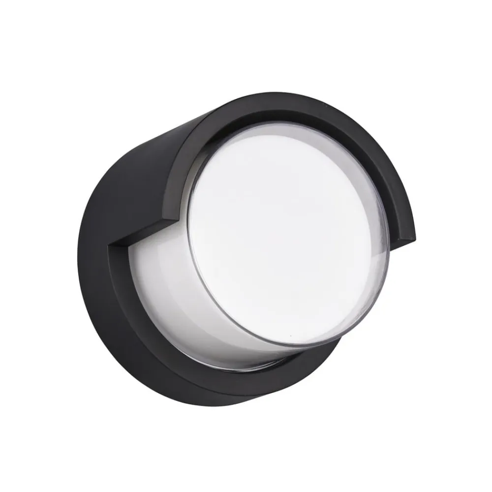 Puno udendørs LED-væglampe, IP54, rund^Reality Leuchten Hot