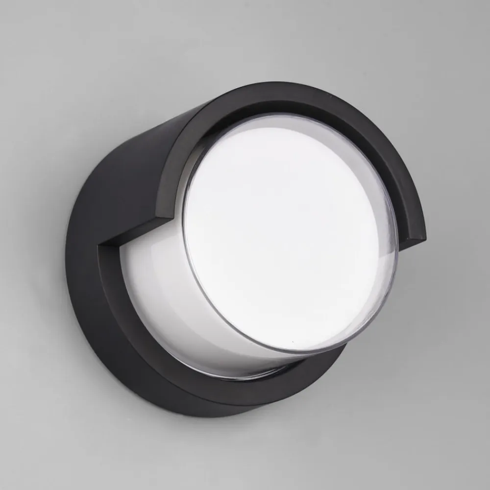 Puno udendørs LED-væglampe, IP54, rund^Reality Leuchten Hot