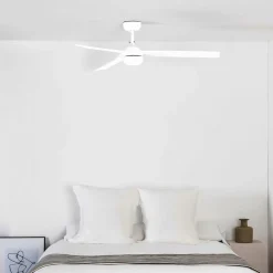 FARO BARCELONA Loftventilatorer>Punt M loftventilator, DC, LED-lampe, hvid