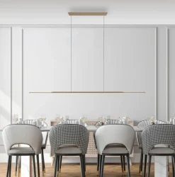 PURE LED hængelampe Overflade, bronze 160 cm aluminium 3.000 K