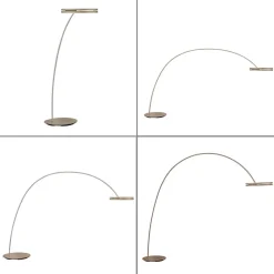 LED-gulvlampe Loop-Bow, bronzefarvet, rækkevidde 290 cm^PURE Outlet