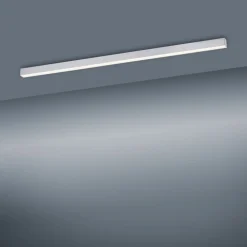 PURE LED-loftlampe Lines, 110 cm, sølv, CCT, fjernbetjening