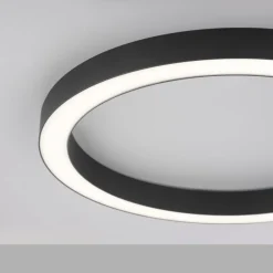 LED-loftlampe Lines, Ø 50 cm, antracit, CCT, fjernbetjening^PURE Online