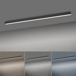 LED-loftlampe Lines, 110 cm, antracit, CCT, fjernbetjening^PURE Online