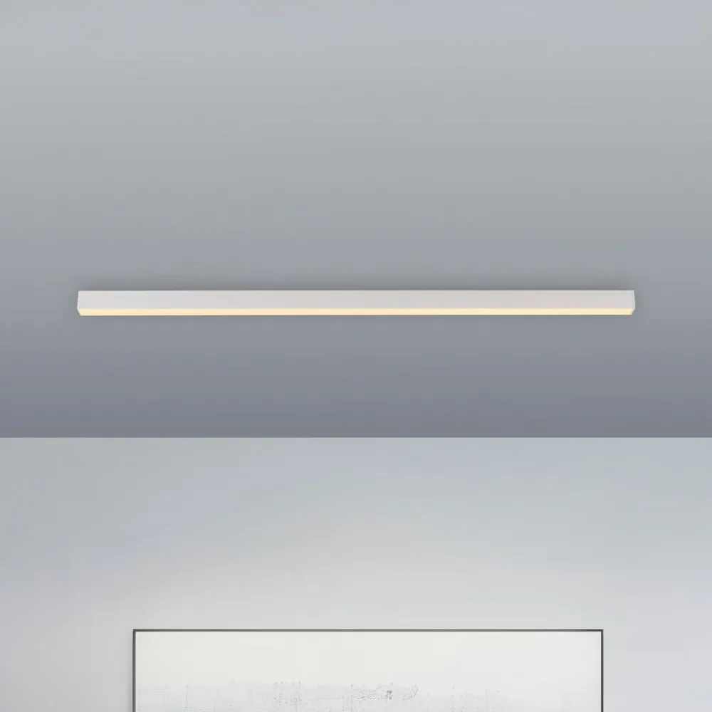 LED-loftlampe Lines, hvid, 110 cm, CCT, fjernbetjening^PURE Discount